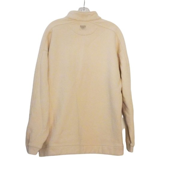 Columbia Pullover Sweatshirt 1/4 Zip Mens Size Large Light Beige - Picture 7 of 8